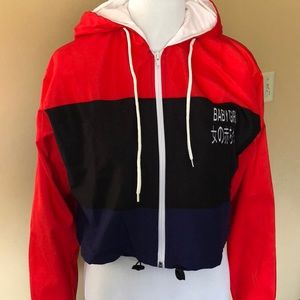 Cropped windbreaker.